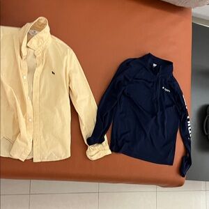 H&M Yellow and Navy Kids Button Down Shirts